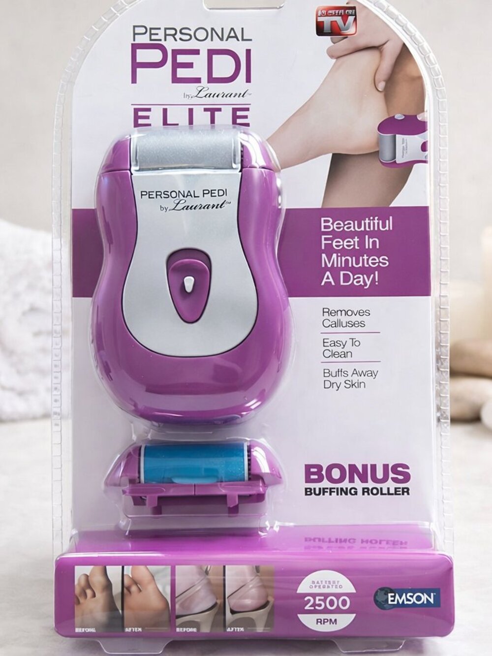 Personal Pedi Elite Foot Care Device Callus Remover & Skin Buffer Pedicure Tool